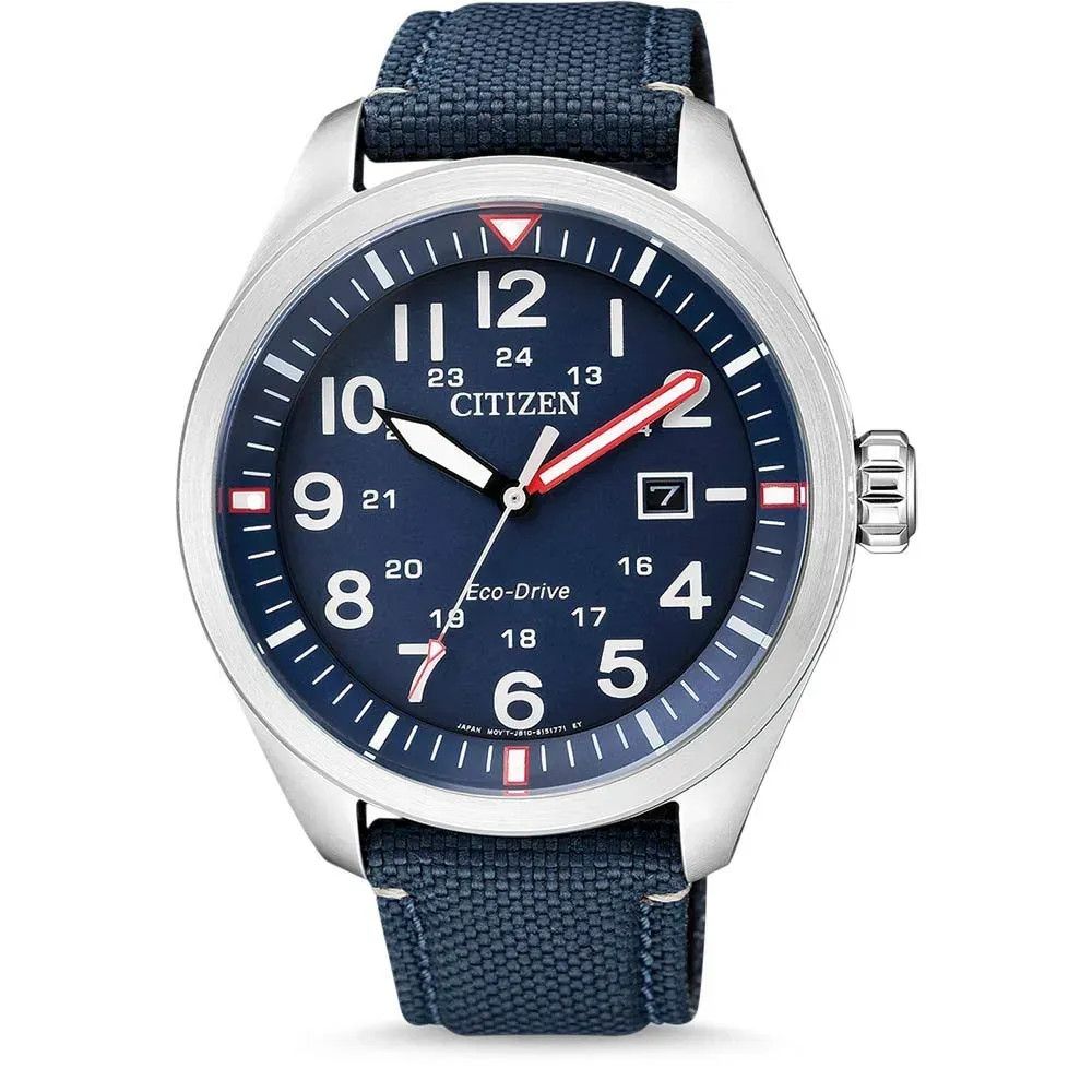 Japan NEW Citizen Men’s Eco-Drive Solar Watch AW5000-16L Blue Dial Strap Import