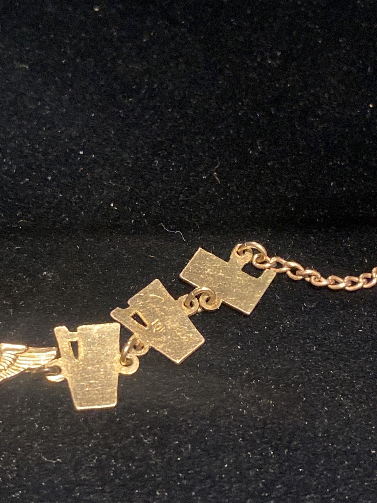 United States Armed Air Force World War 2 Bracelet Rare 10kt Gold Em Stamped