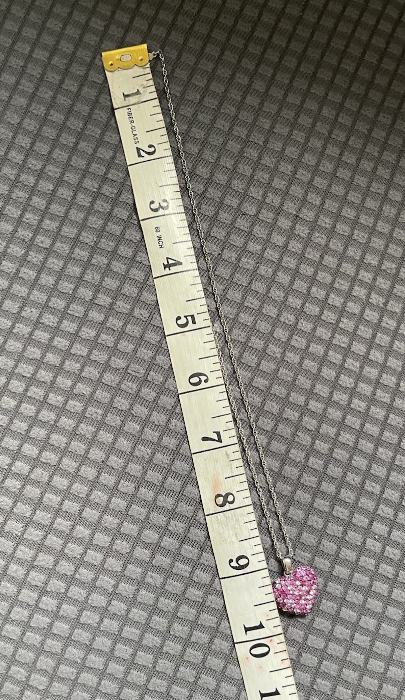 Effy 925 Sterling Silver Ombré Ruby & Pink Sapphire Heart Splash Pendant 18”