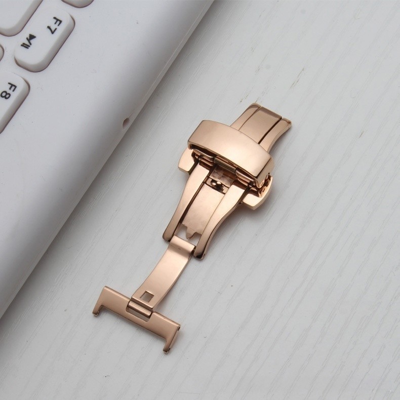 316L Stainless Steel Butterfly Deployment Clasp 18mm 20mm 22mm Watch Band Buckle