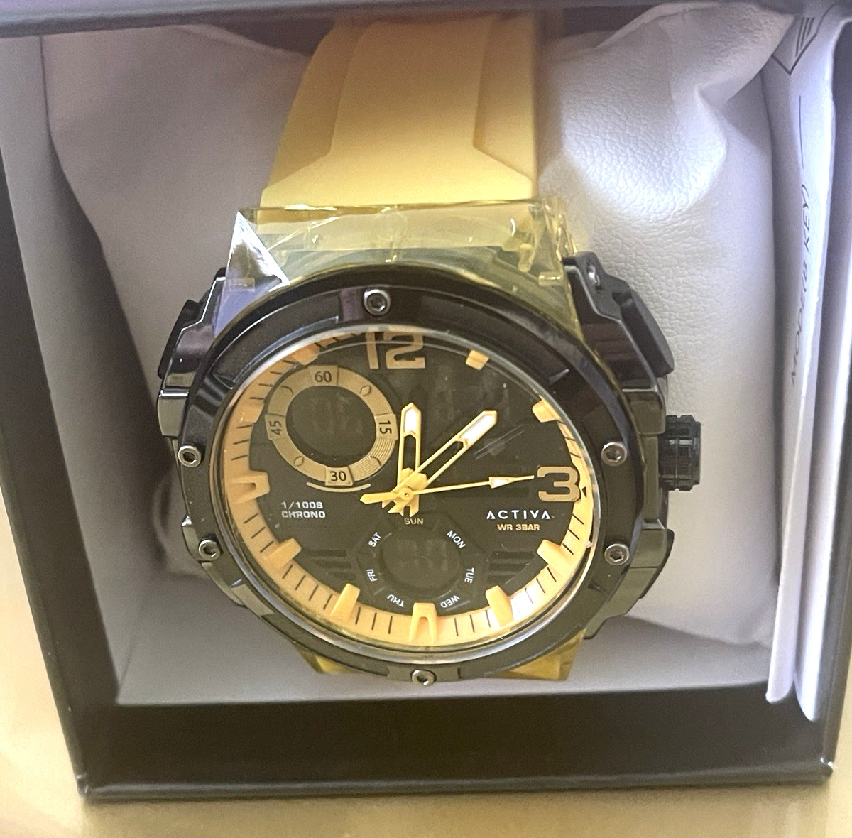 Activa X Invicta ACW8118-001 Men’s Digital Sport Watch 51mm Yellow Black New