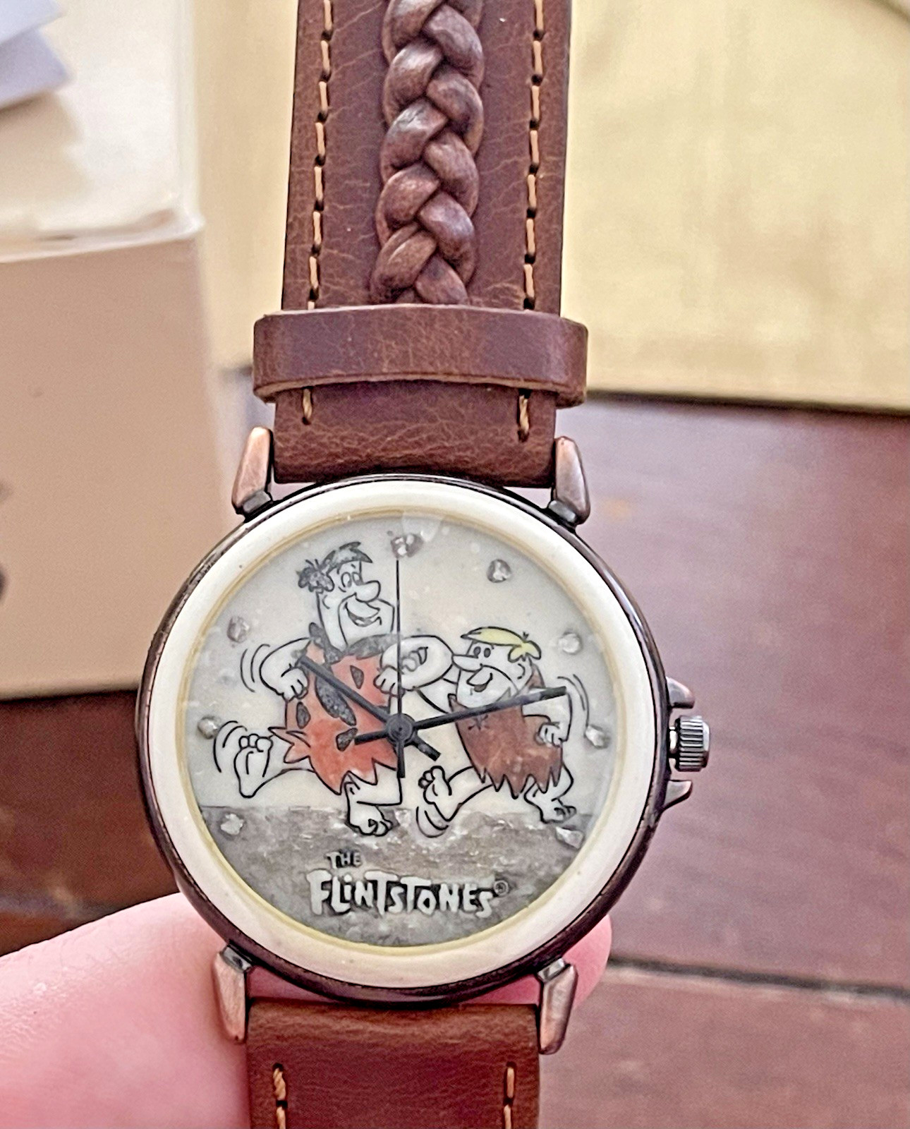 Fossil Flintstones Fred & Barney Limited Edition Watch 1993 Tin Box COA NIB LE