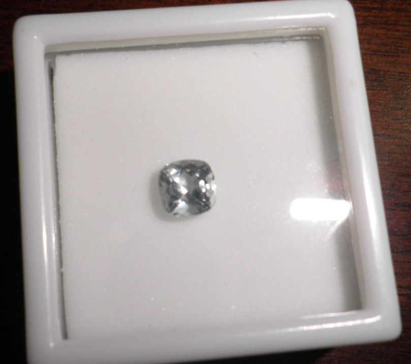 Earth mined Natural Unheated AQUA Loose 0.75ct 6x6mm Cushion *sealed* A6669