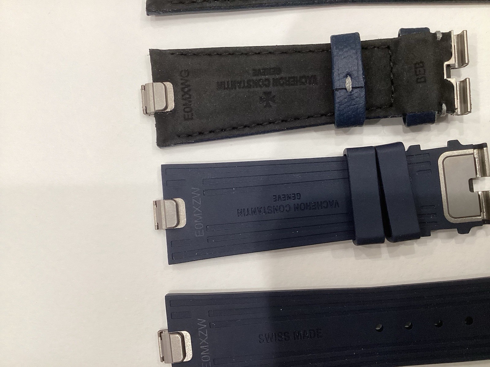 Vacheron Constantin Overseas Gen3 Pair Blue Leather & Rubber Watch Strap OEM