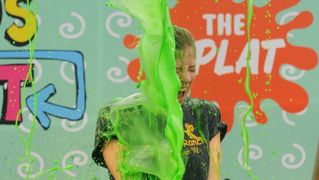 Nickelodeon Green Slime Color “I Love the Splat” Sweat Wrist Band