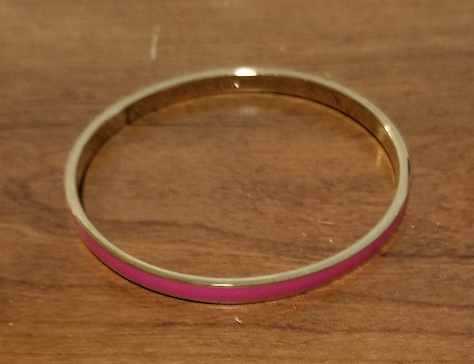 Kate Spade NY-Hot to Trot Sleeve Bracelet-Pink Enamel on 12k gold-plated metal
