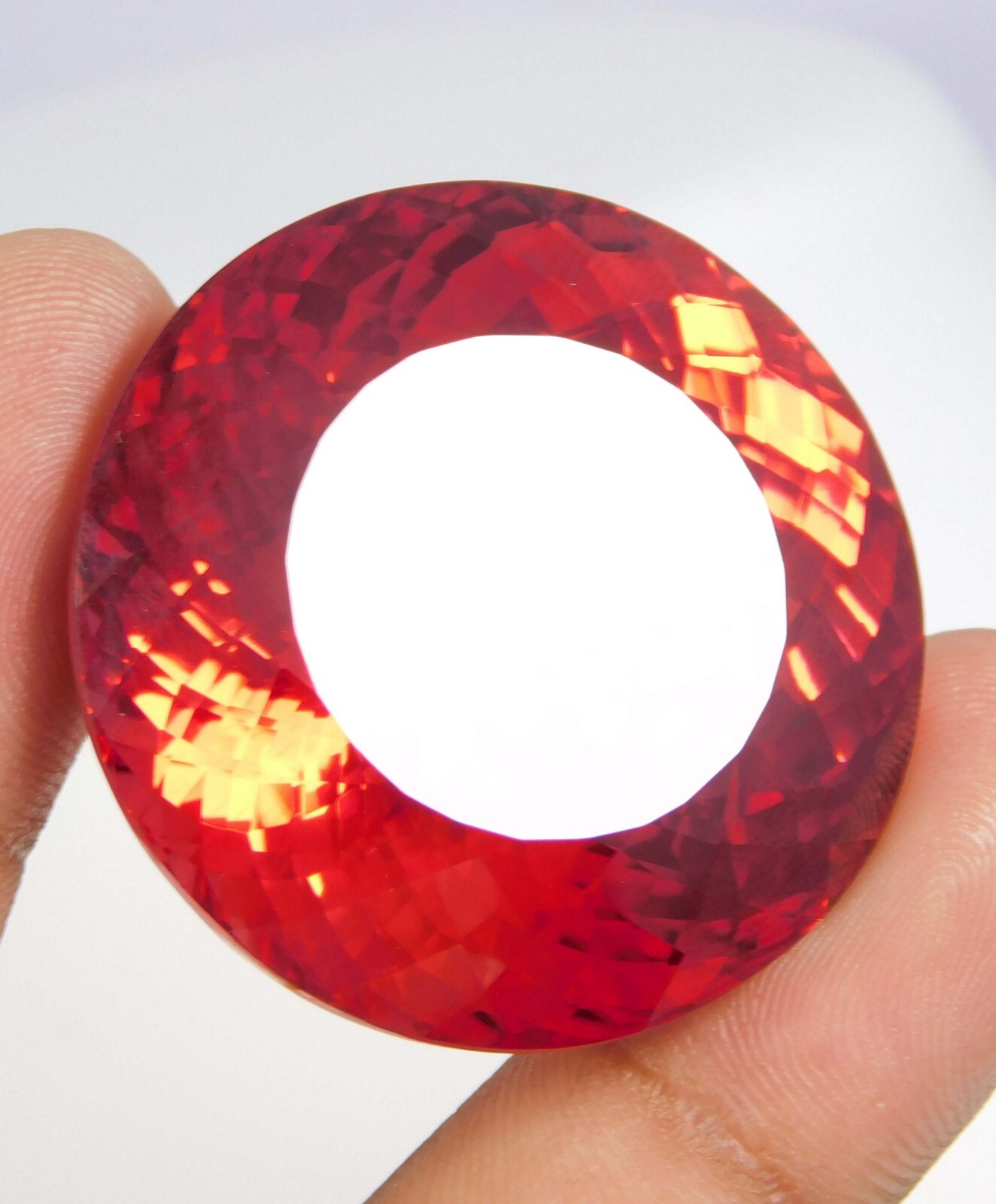Natural Certified 260 Carat Padparadscha Sapphire Diamond Cut Loose Gemstone