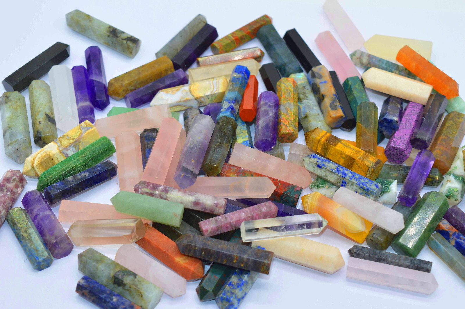 Crystal Tower Pencil Gemstone Mini Mixed Tower Mini Pencil 0.5 ‘Inch To 1.2’Inch