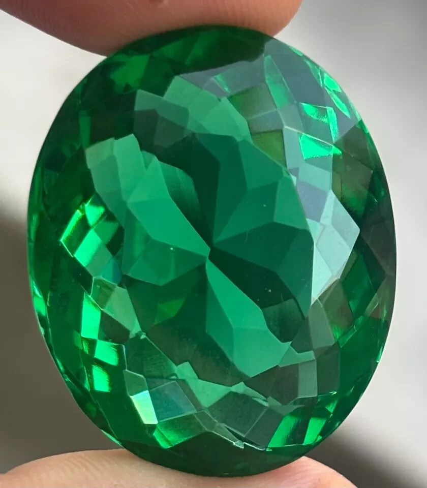 Green Emerald 120+ Ct Certified Colombian Huge Oval Cut Natural Loose Gemstone