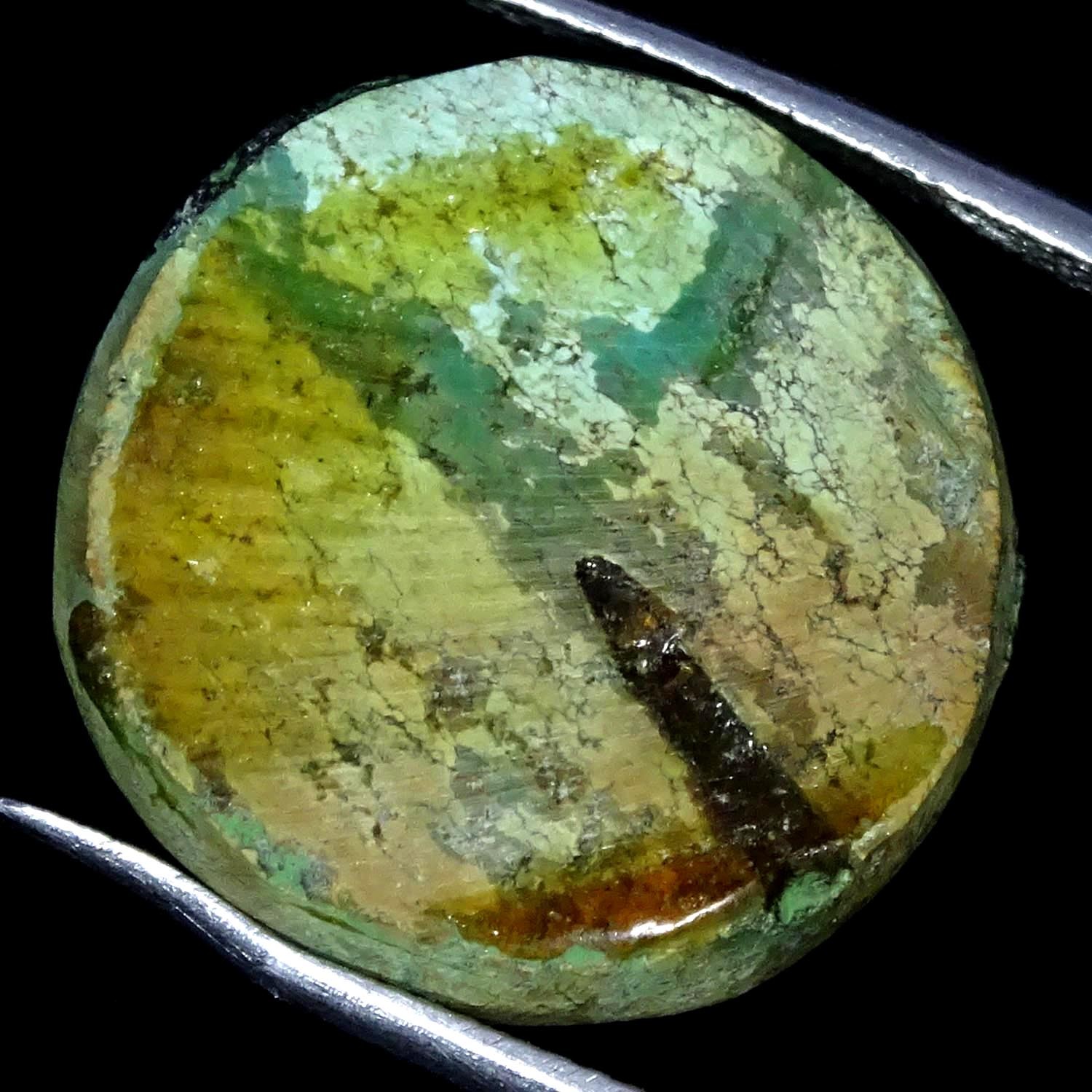 20.50Cts. 100% Natural Tibet Turquoise Round Cabochon Gemstone 19MMX6MM