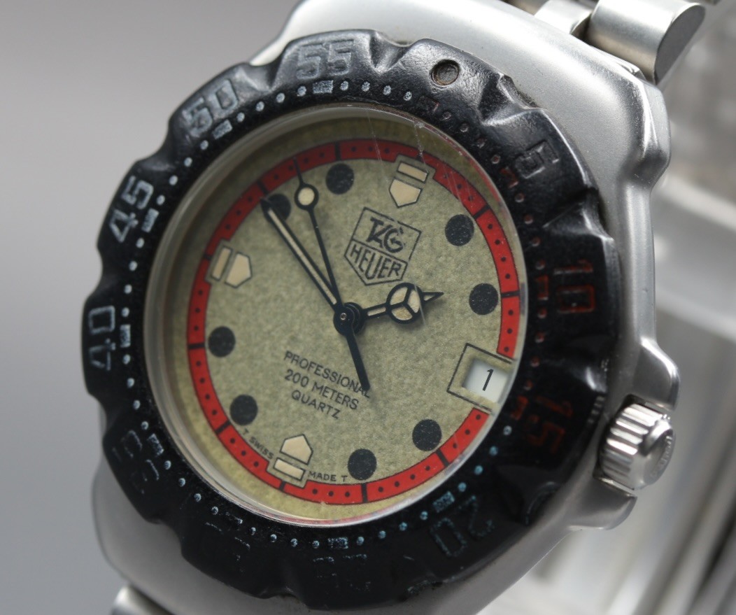 New Batt [Exc+5] TAG Heuer Formula 1 WA1211 34mm Cream Dial 200m Mens Qz Watch