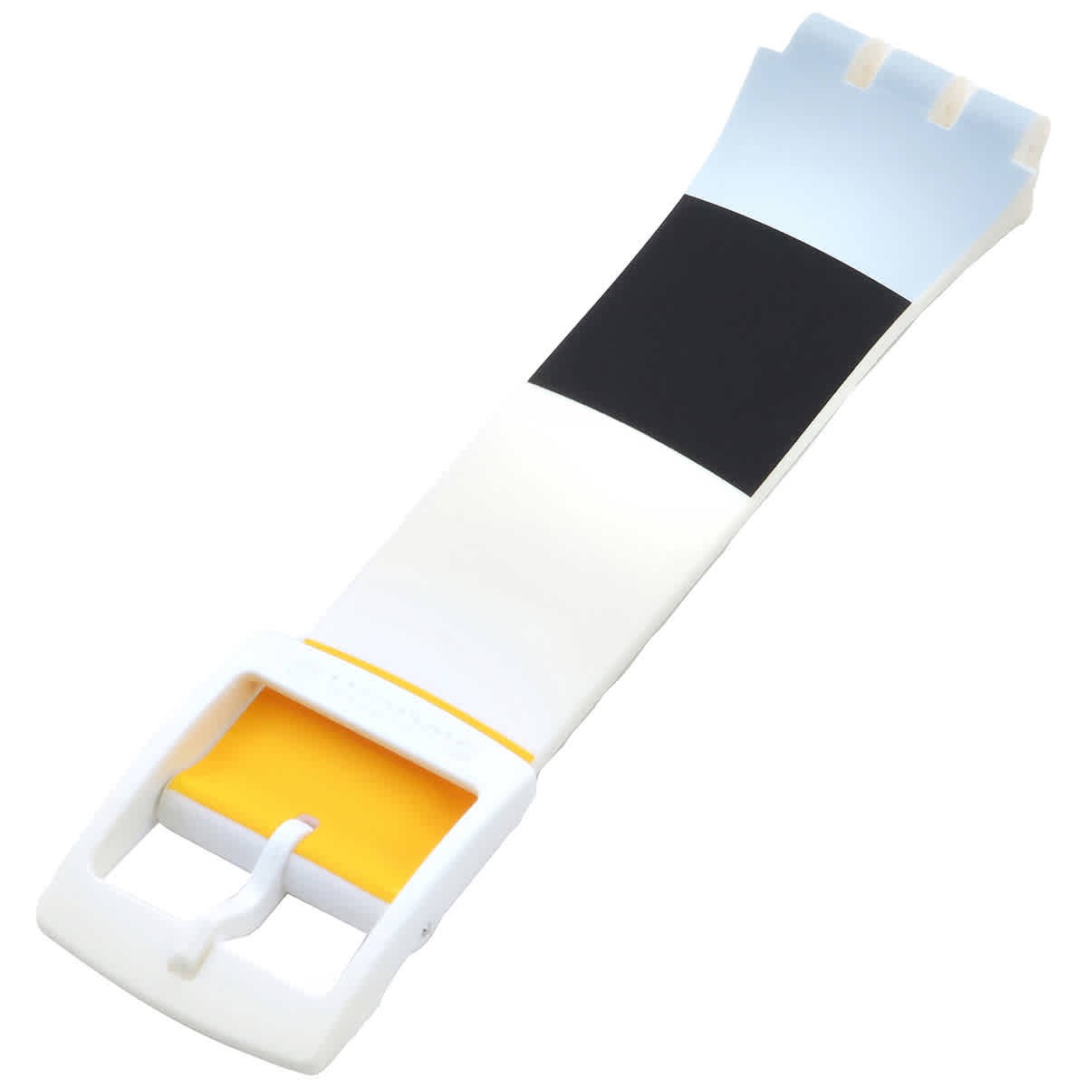 Swatch ACM0006H12 White unisex Silicone Watch Band New
