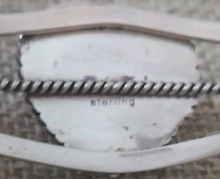 New Sterling Silver & Natural Pink Conch Heart Cuff Bracelet