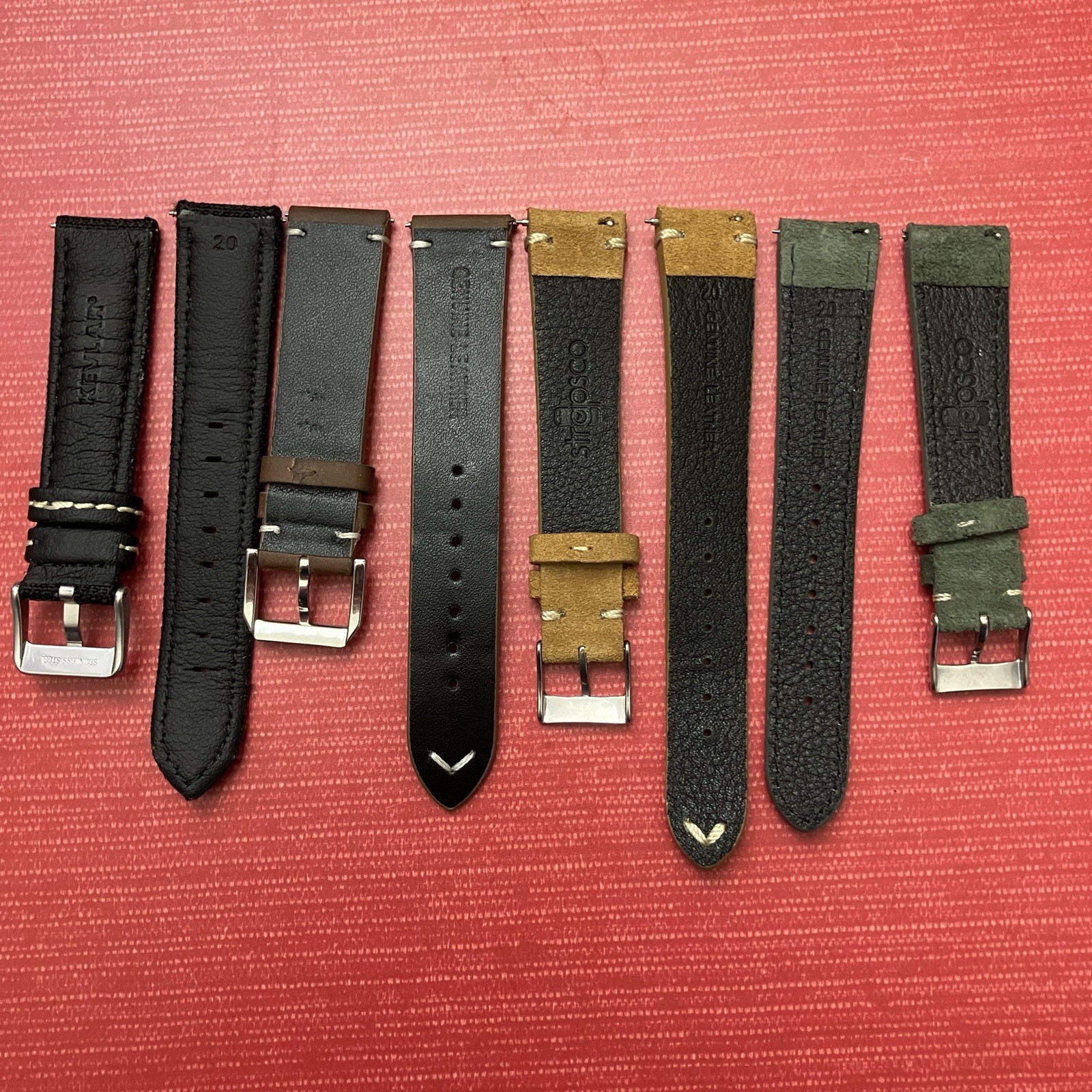 4 Pair Never Used High Quality Watch Straps Bands 20mm StrapsCo and More