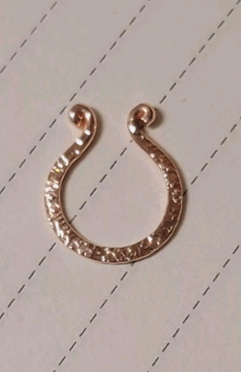 6 7 8 mm Fake septum ring Faux Septum Ring 14k Rose Gold Filled
