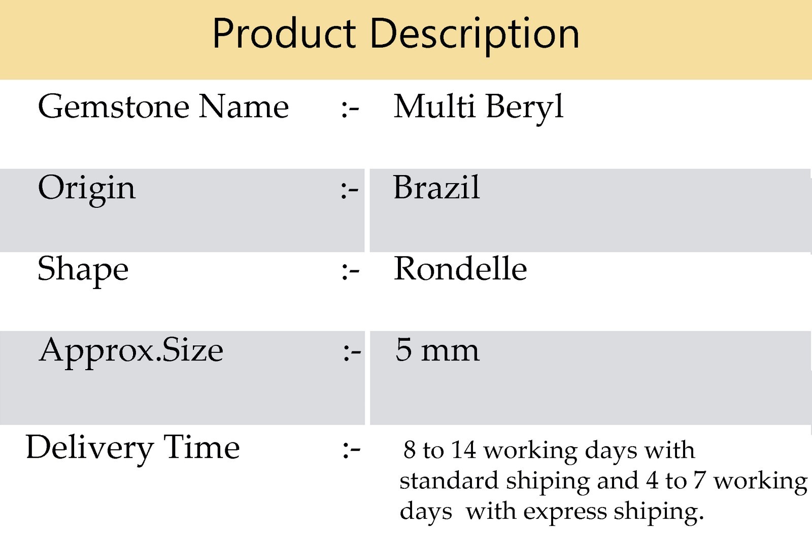 Brazil Multi Beryl 5mm Faceted Rondelle 15.5″ Beads Strand Jewelry Making