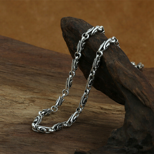 Sterling Silver Spiral Chain 4mm 925 Silver Swirl Chain Necklace 18 to 28 Inches