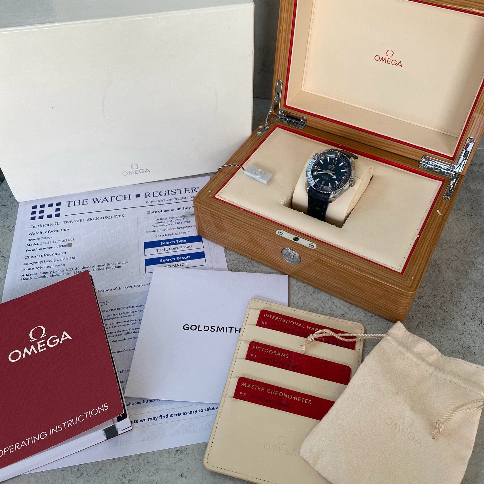 Omega Seamaster Planet Ocean Automatic Co-Axial Quickset Date-Full Set -2018-LIV