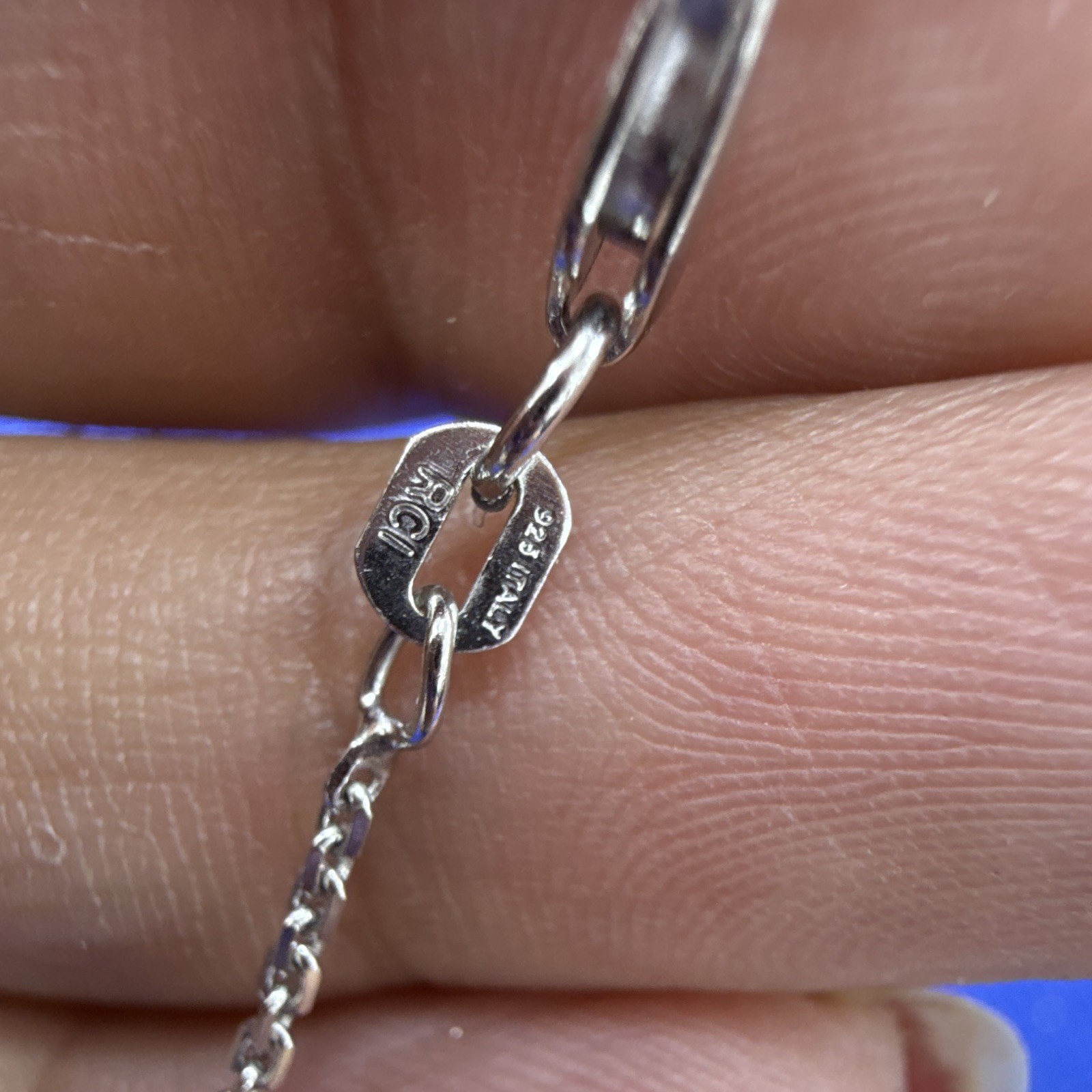 sterling silver 925 cable chain angel charm pendant necklace 18 in lobster