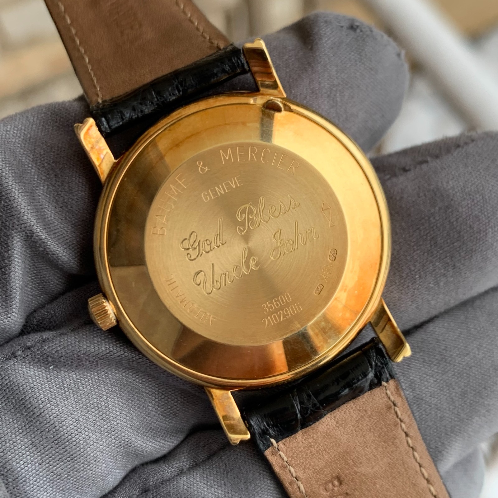Baume & Mercier 18K Solid Gold Fancy Lugs Automatic Ref. 35600 – Wristwatch