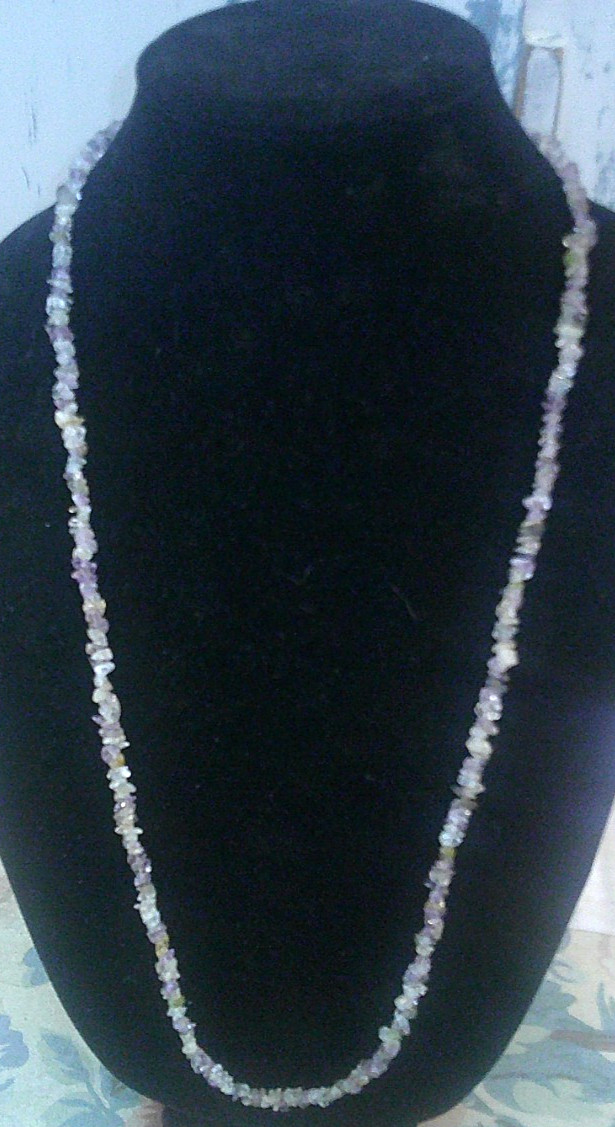 Natural Gemstone Chips Pebbles Citrine Necklace. 15” long. See pics.