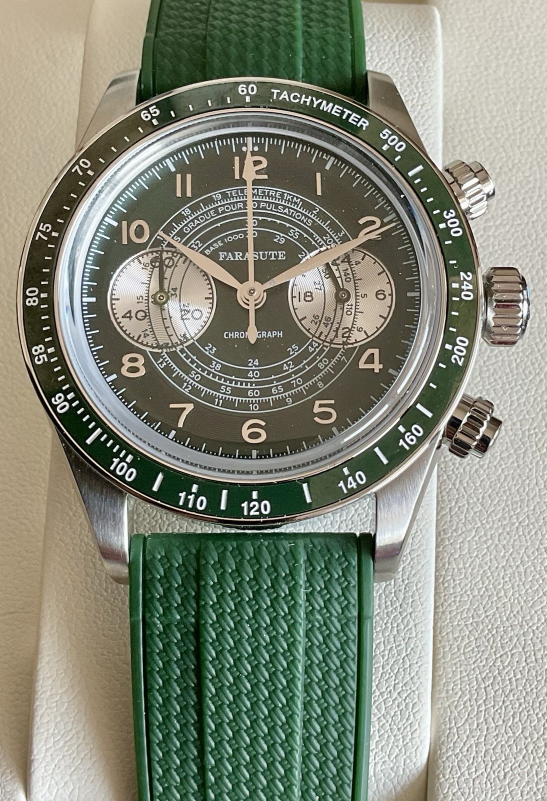 Brand New Full Set Vintage Style Farasute Chronograph Telemetre Scale Tachymeter