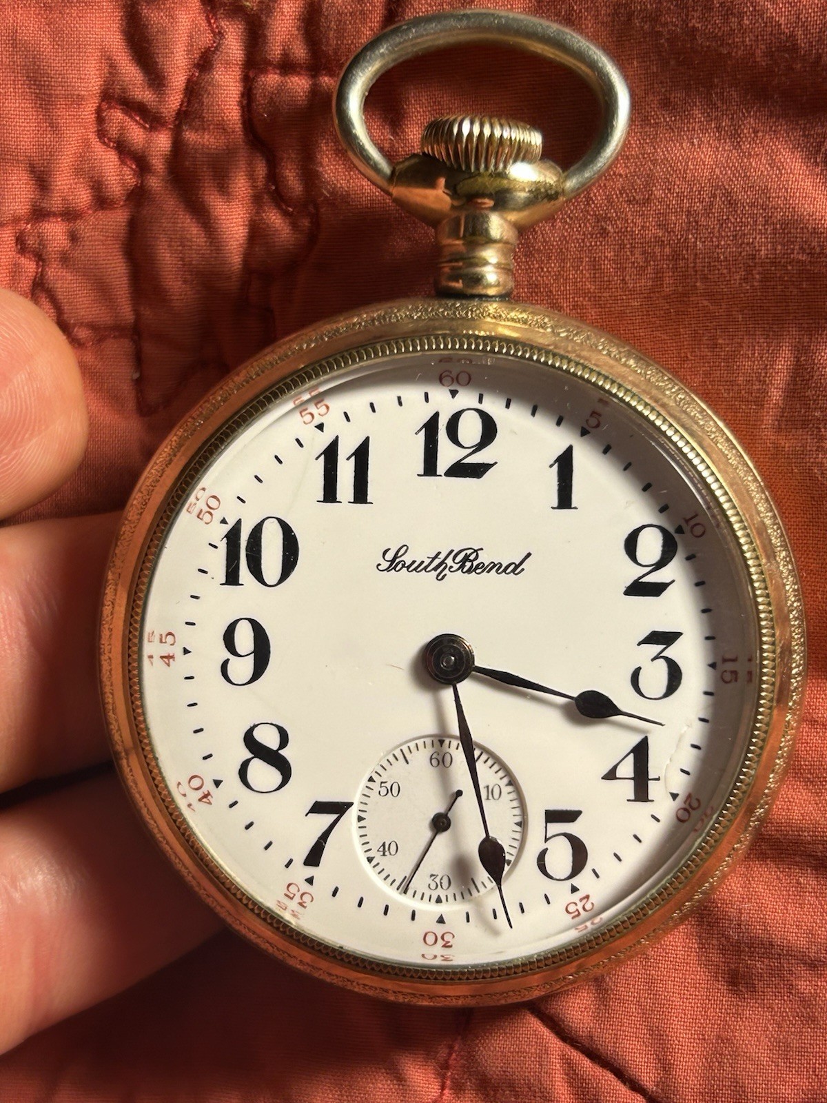 South Bend “Studebaker “ Railway Pocket Watch Gold Filled Or Layered !