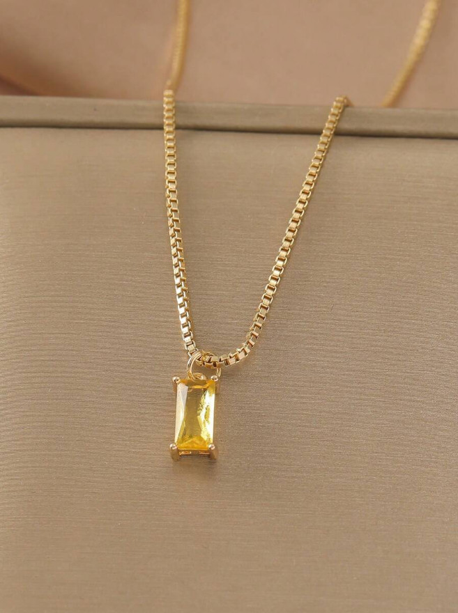 Birthstone Necklace for Women Necklace Dainty Cubic Zirconia Pendant Jewelry USA