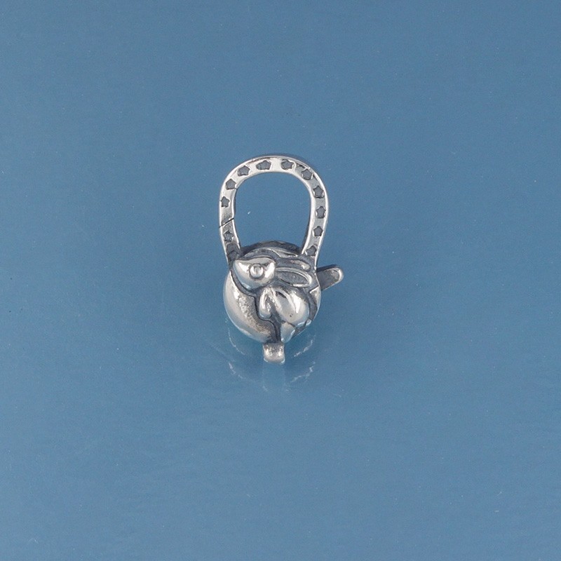 Vintage Sterling Silver Rabbit Lobster Claw Clasp Connector 14.7mm #44095