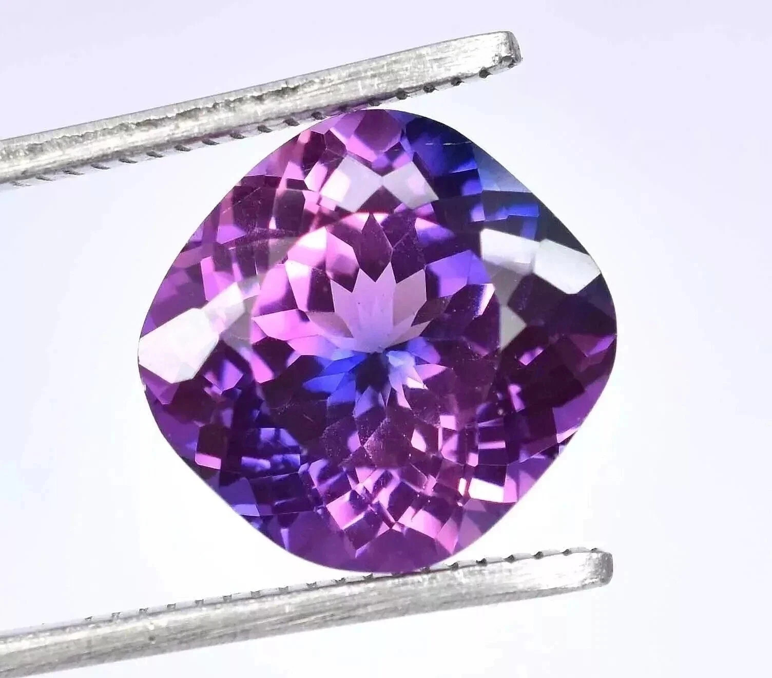 Natural EGL Certified 10 Ct Purple Blue Sapphire Cushion Cut Loose Gemstone AAA+