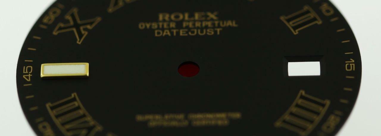Original Men’s Rolex Datejust II 116333 Black, Black Roman & Stick @9 2/T #E2