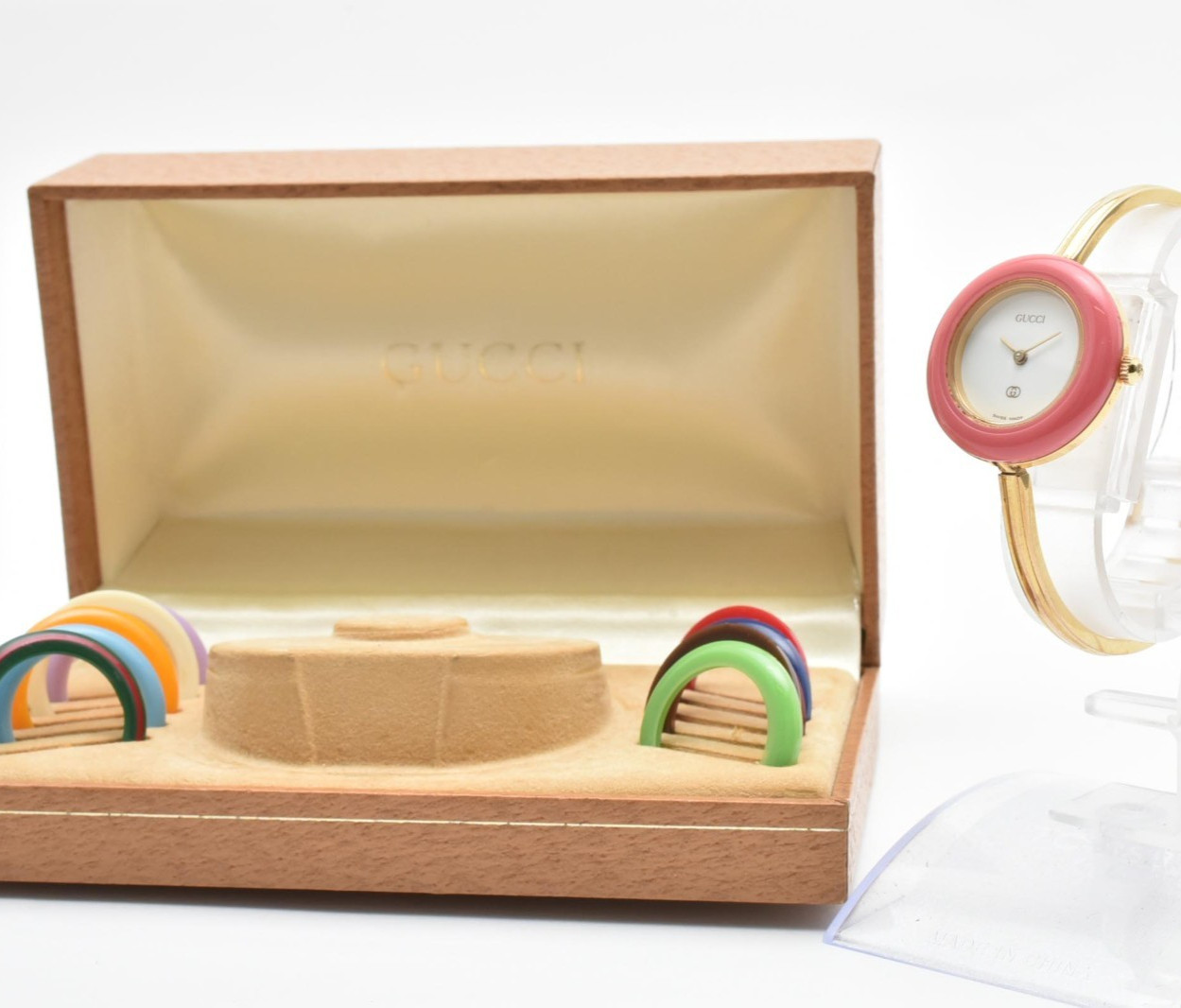 GUCCI Change Bezel 11/12.2 1100L Gold Vintage Quartz Woman’s Watch with Box