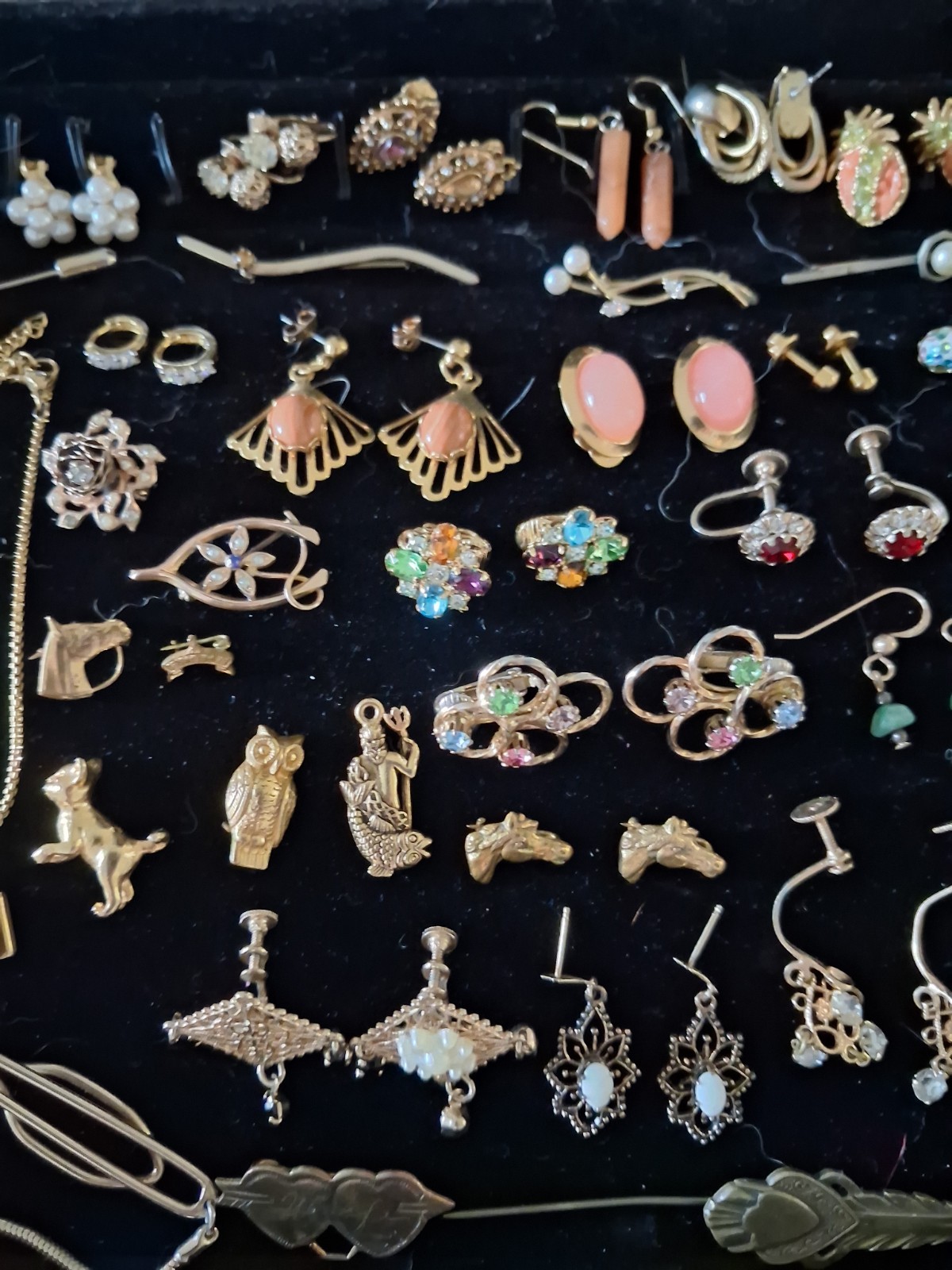 Antique 10k 12k Gold Filled Some Gold Plate Jewelry Lot 264g Wearable & Scrap