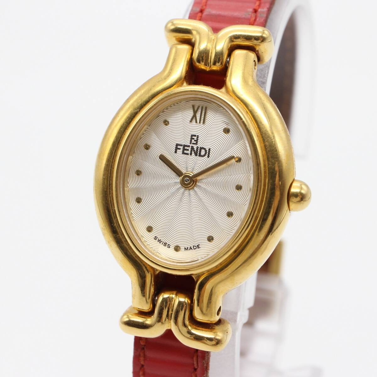 FENDI Chameleon 640L Quartz Women Watch Gold 24mm Swiss Made JAPAN Working JP