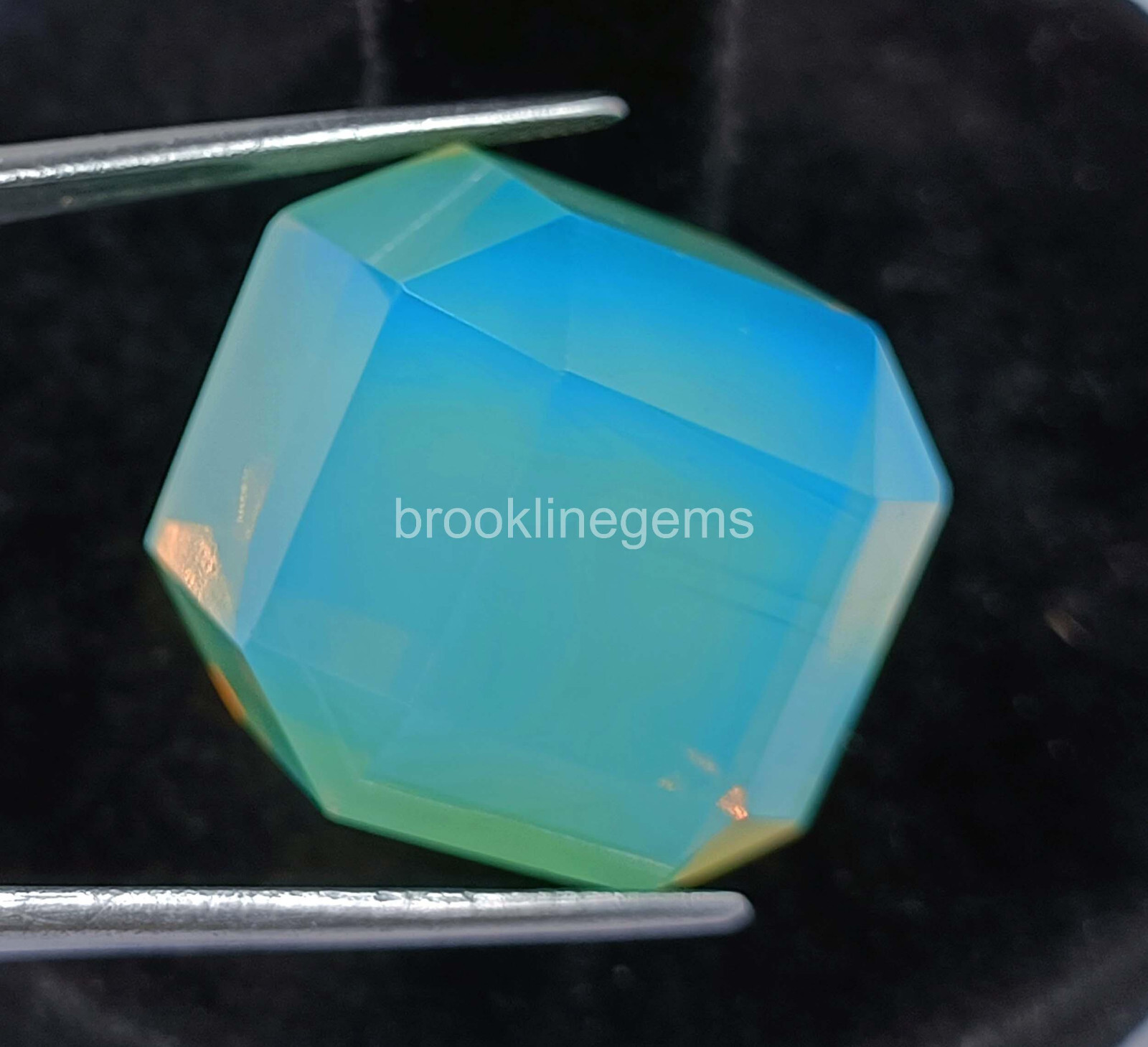 120 Ct Natural Green Opal Cube Welo Australian Certified Untreated Gemstone 4NUB