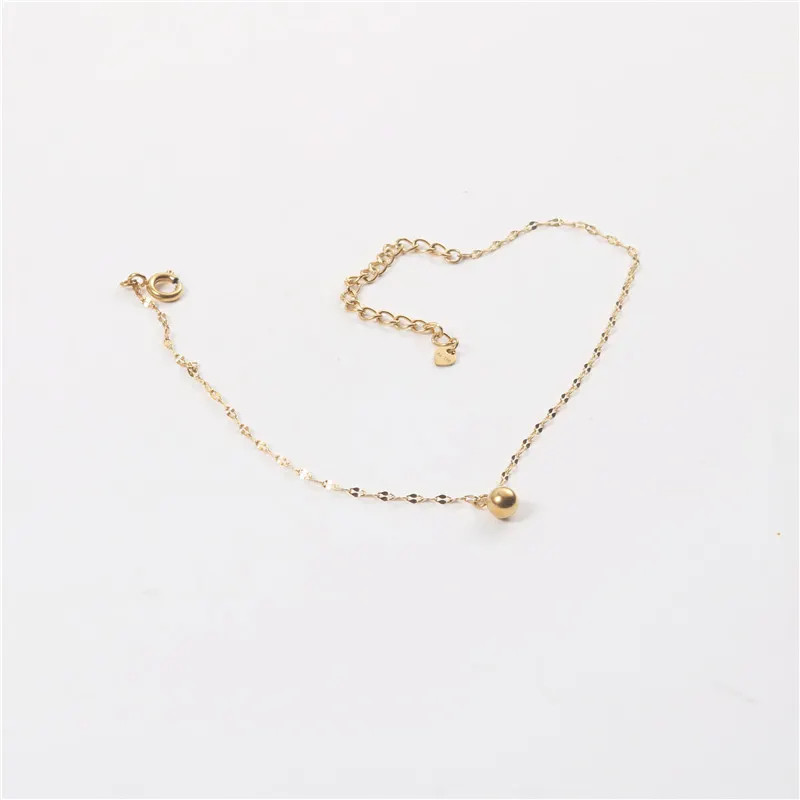 Luxury 18K Gold Plated Thin Lip Chain Anklet Bold Foot, Minimalist & Trendy