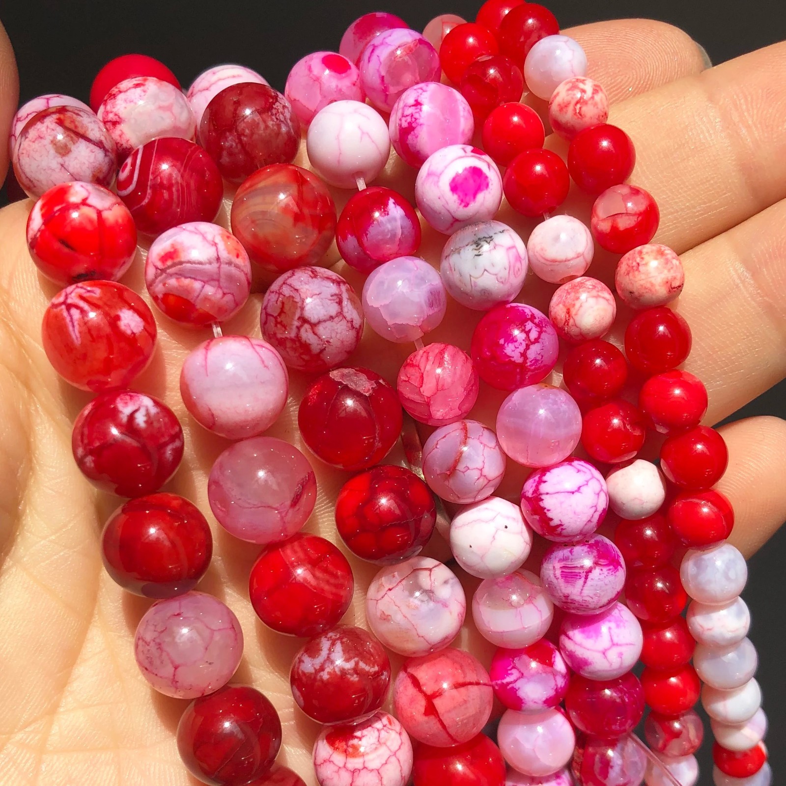 Series I lot natural gemstone spacer loose beads 4mm 6mm 8mm 10mm 12mm stone DIY