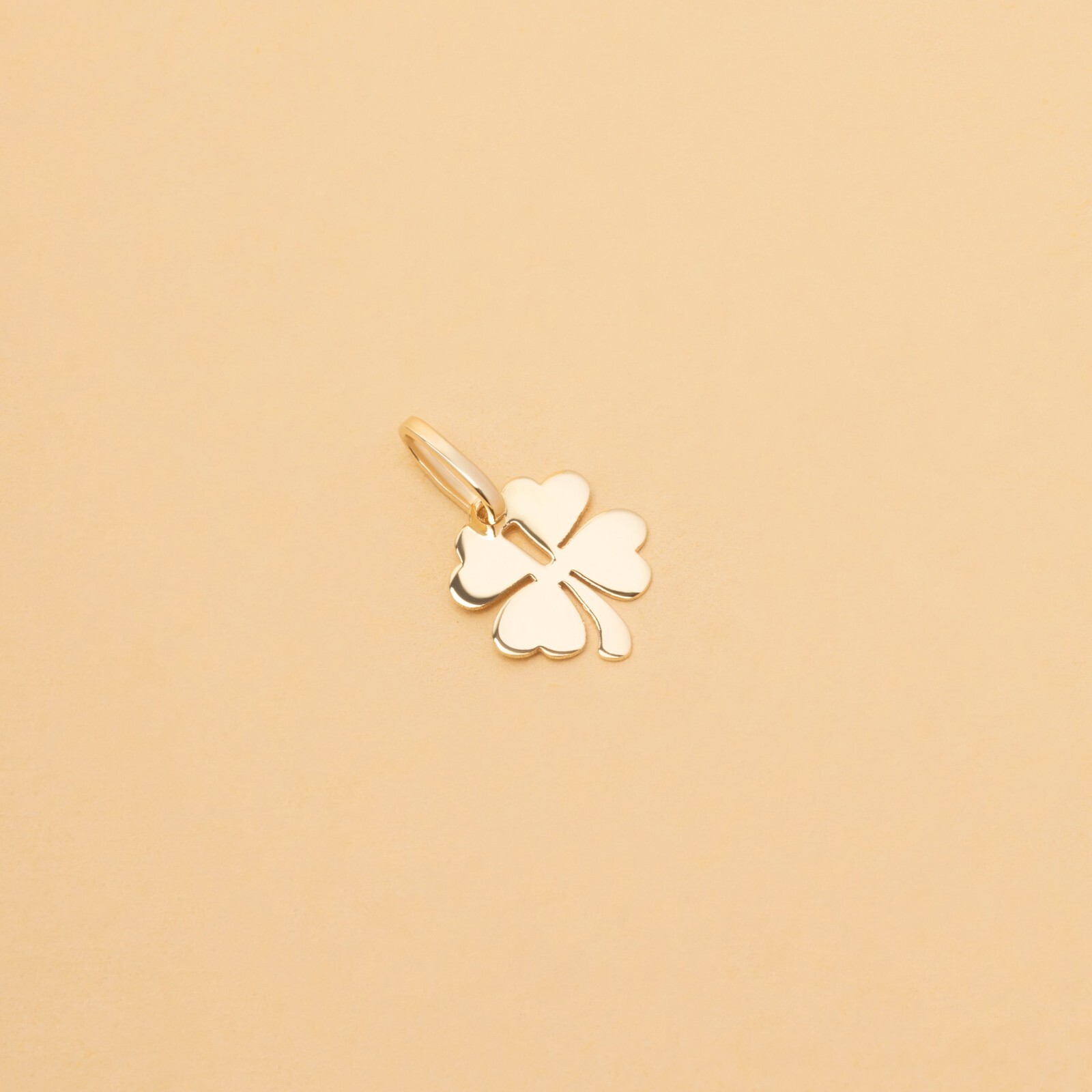 14k solid gold pendant four leaf clover pendant gift for birthday anniversary