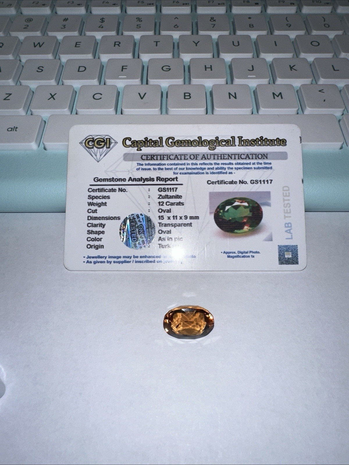 Zultanite Loose Stone 12 ct Oval Cut Faceted Color Changing Gemstone