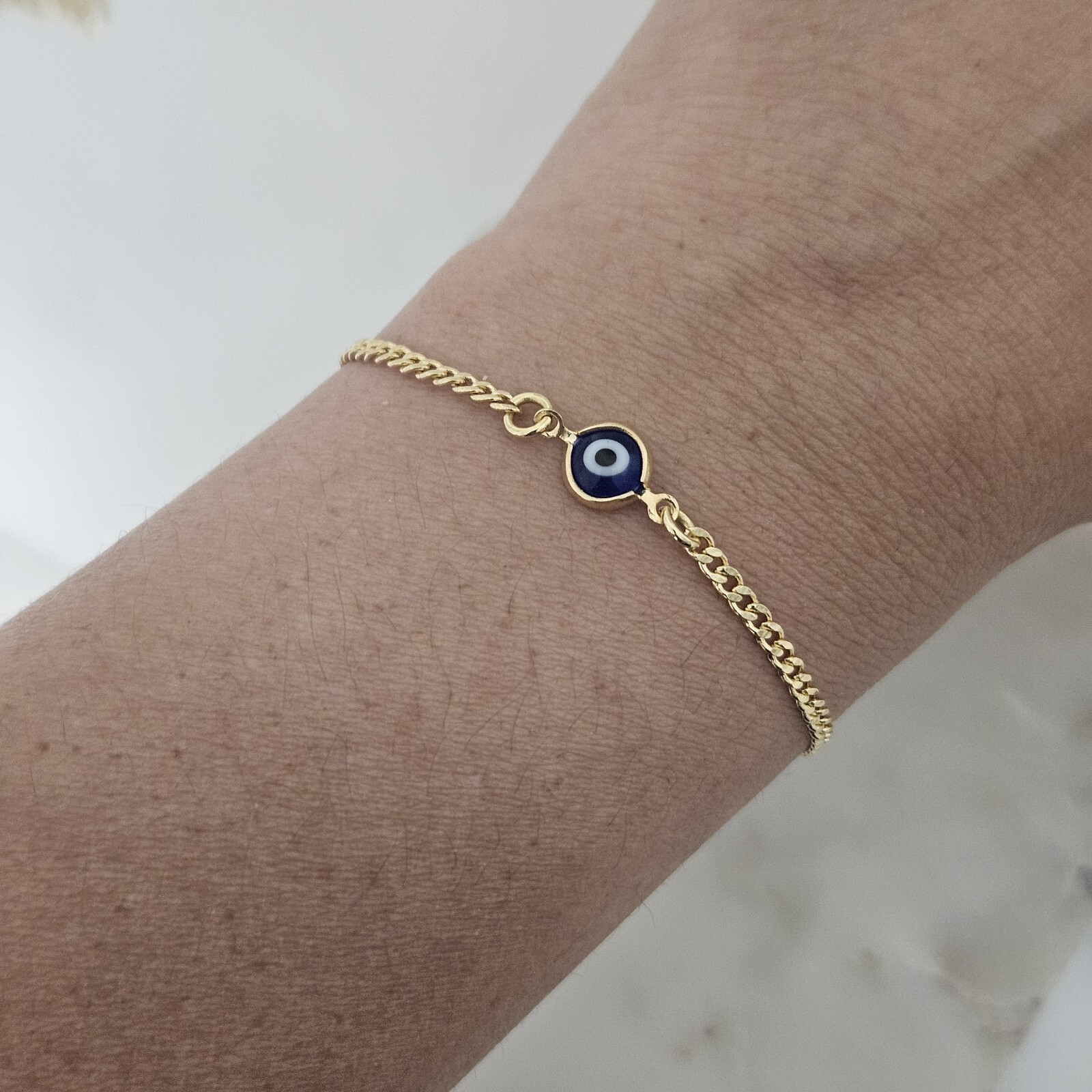 18k Gold Filled blue Evil Eye bracelet Protection bracelet Waterproof bracelet