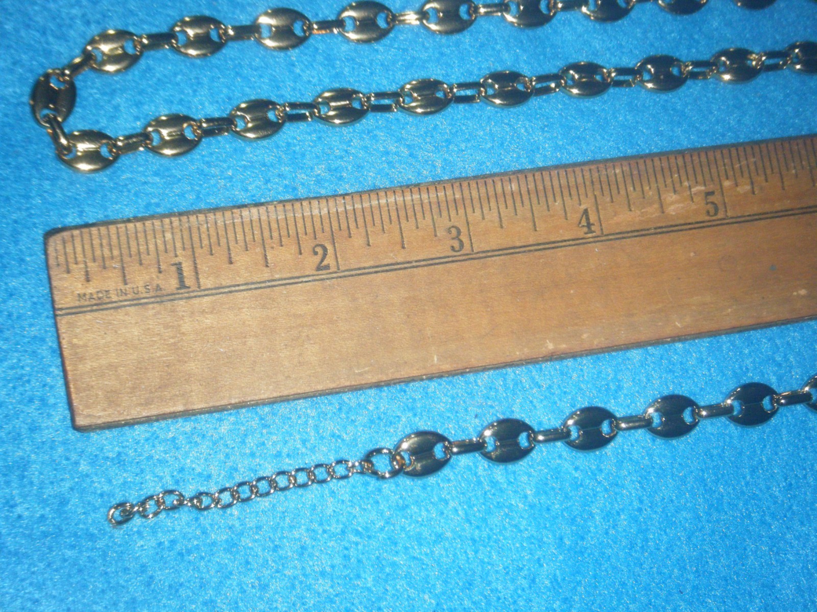 LOT OF 14 KT. GOLD PLATED JEWELRY 24 in. 5mm. GUCCI LINK CHAIN & BRACELET