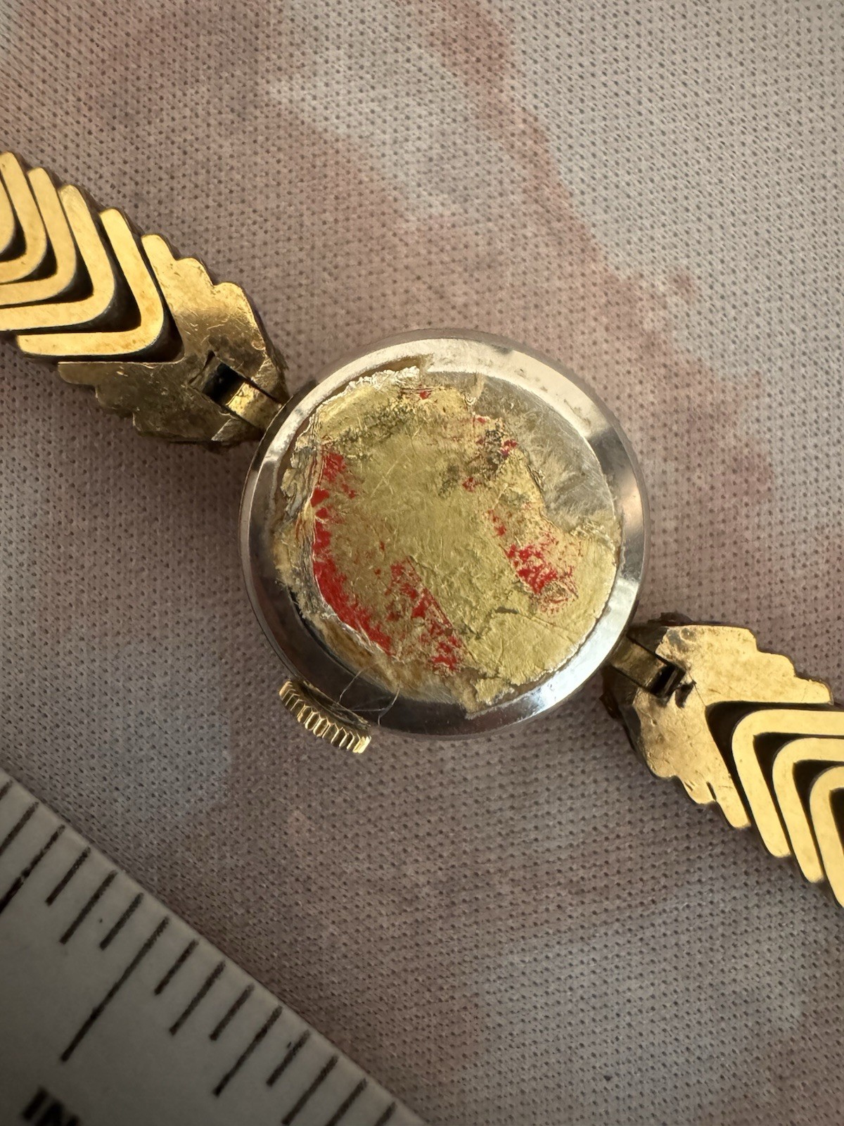 VTG 1960s Tudor Swiss Ladies Cocktail Watch 18mm Faceted Crystal 7.25” RUNNING