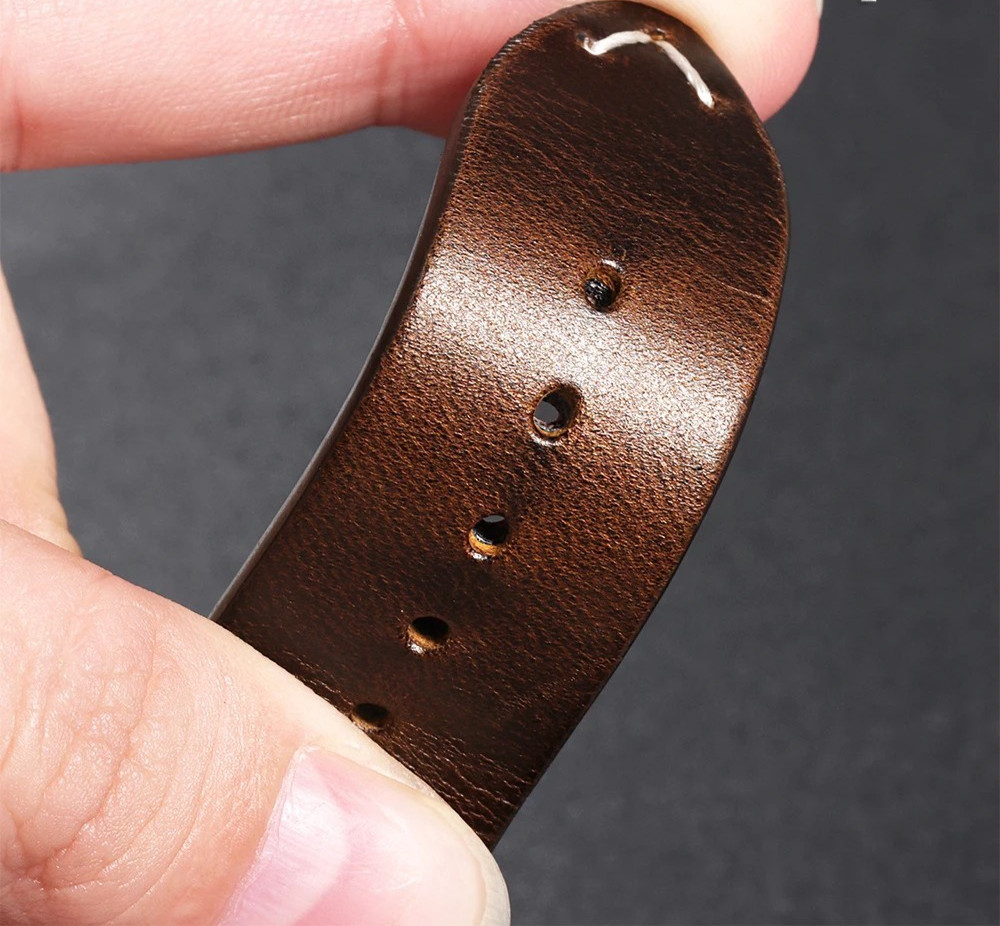 Vintage Leather Watch Band 18mm 20mm 22mm 24mm Universal Stitching Strap