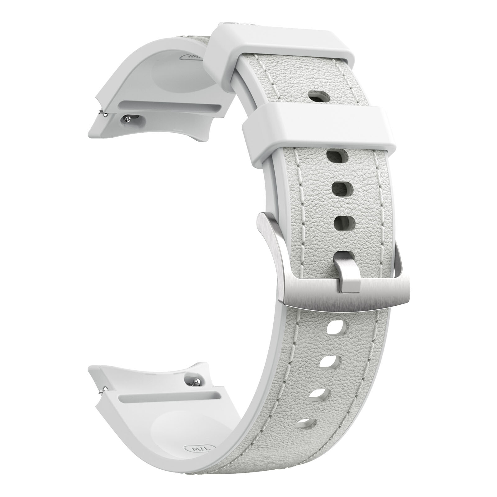 Silicone PU Leather Hybrid Watch Strap Sport Band For Galaxy Watch 7/6/5/4/FE
