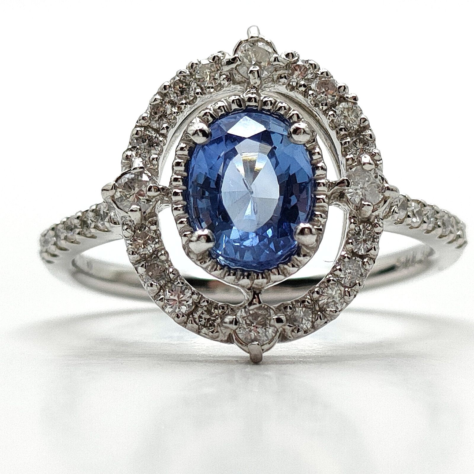 Jewelry Ring Sapphire 1.13ct Platinum 2347449