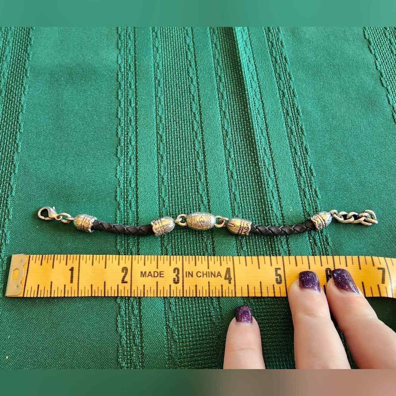Brighton vintage retired leather and scrolled bracelet
