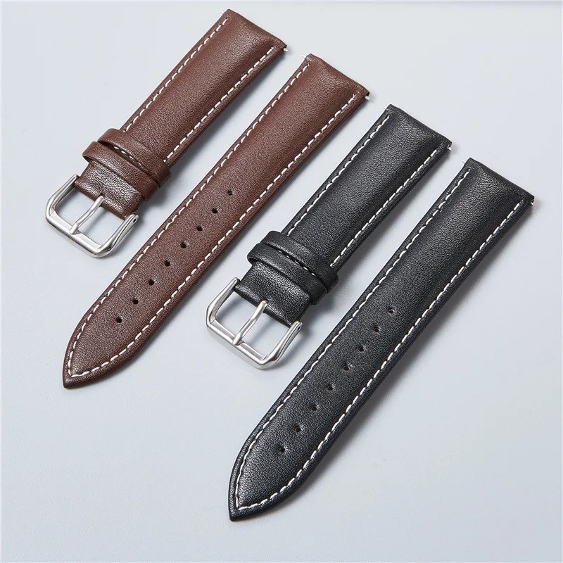 Leather Watch Strap 12mm to 24mm Genuine Replacement Soft Bracelet Watch Band
