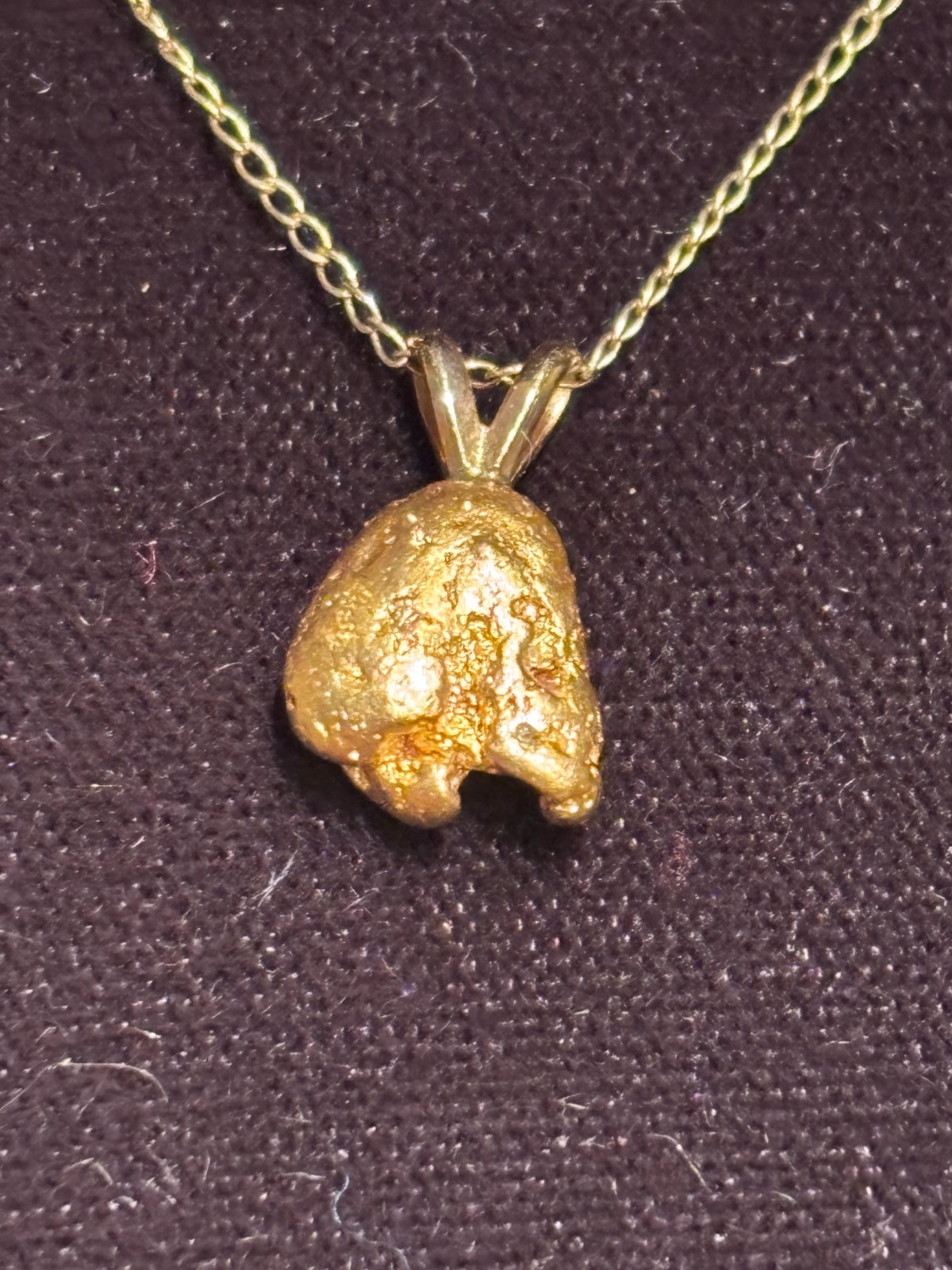 Rare Alaskan Gold Nugget Pendant – 0.13 Troy Oz – Investment Grade Native Gold