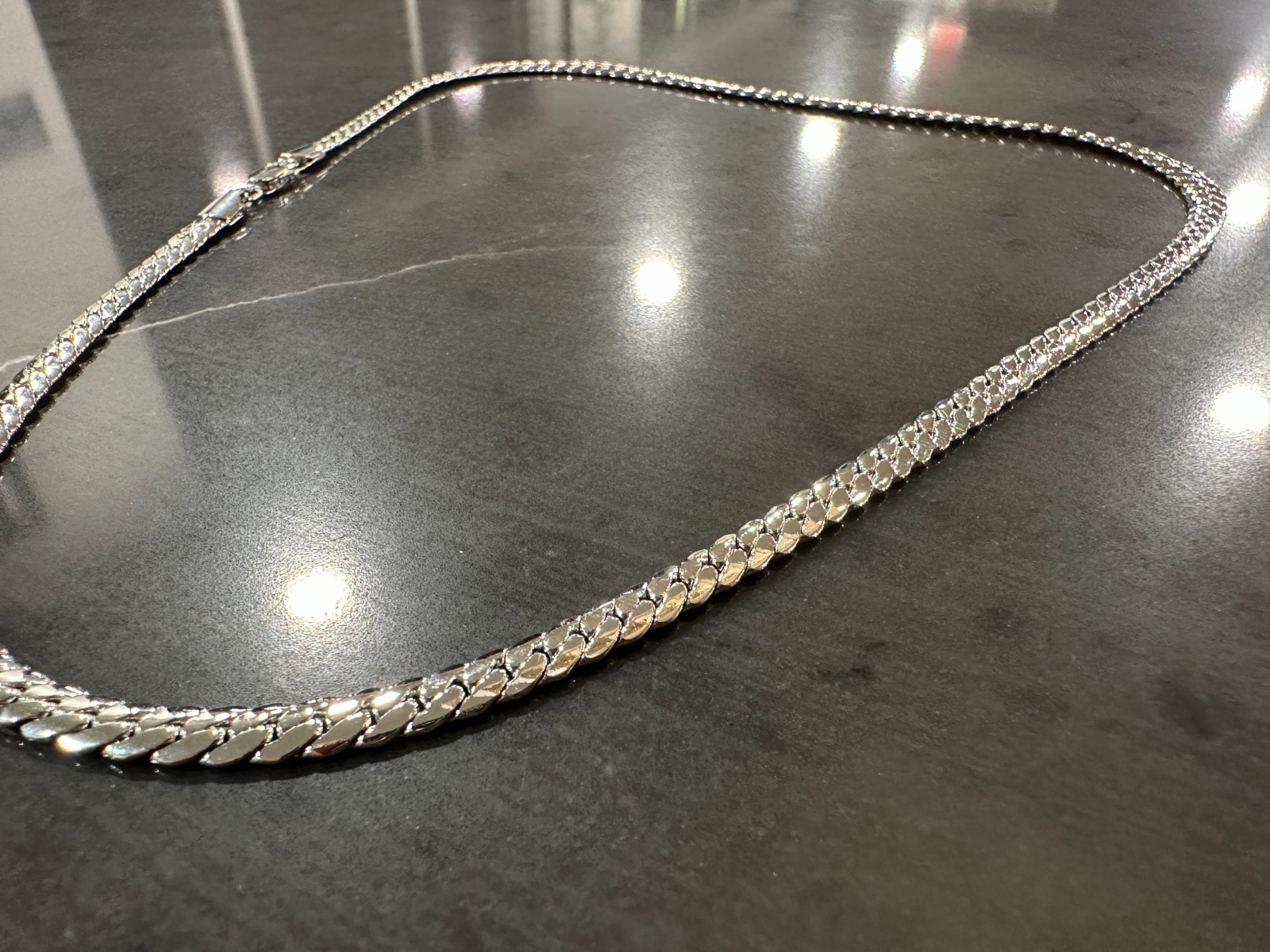 Men’s 925 Silver Miami Cuban Chain 24 Inches ” 4mm Plated Necklace