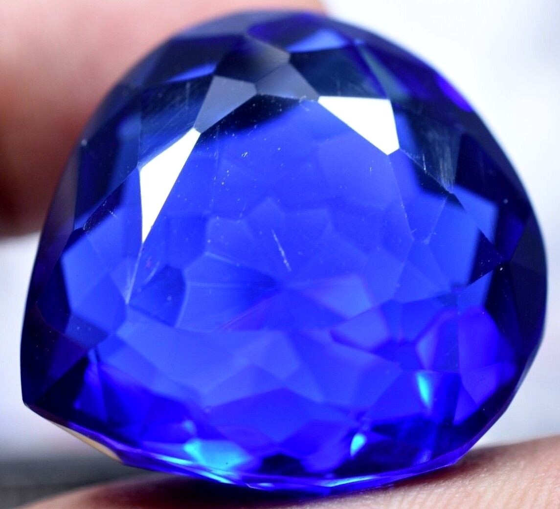 Lab Created 80.85 Ct Violet Blue Tanzanite GGL Certified Sparkling AAA+ Gem